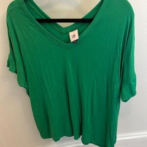 Cabi Field Oversized Relaxed Fit Green Tee